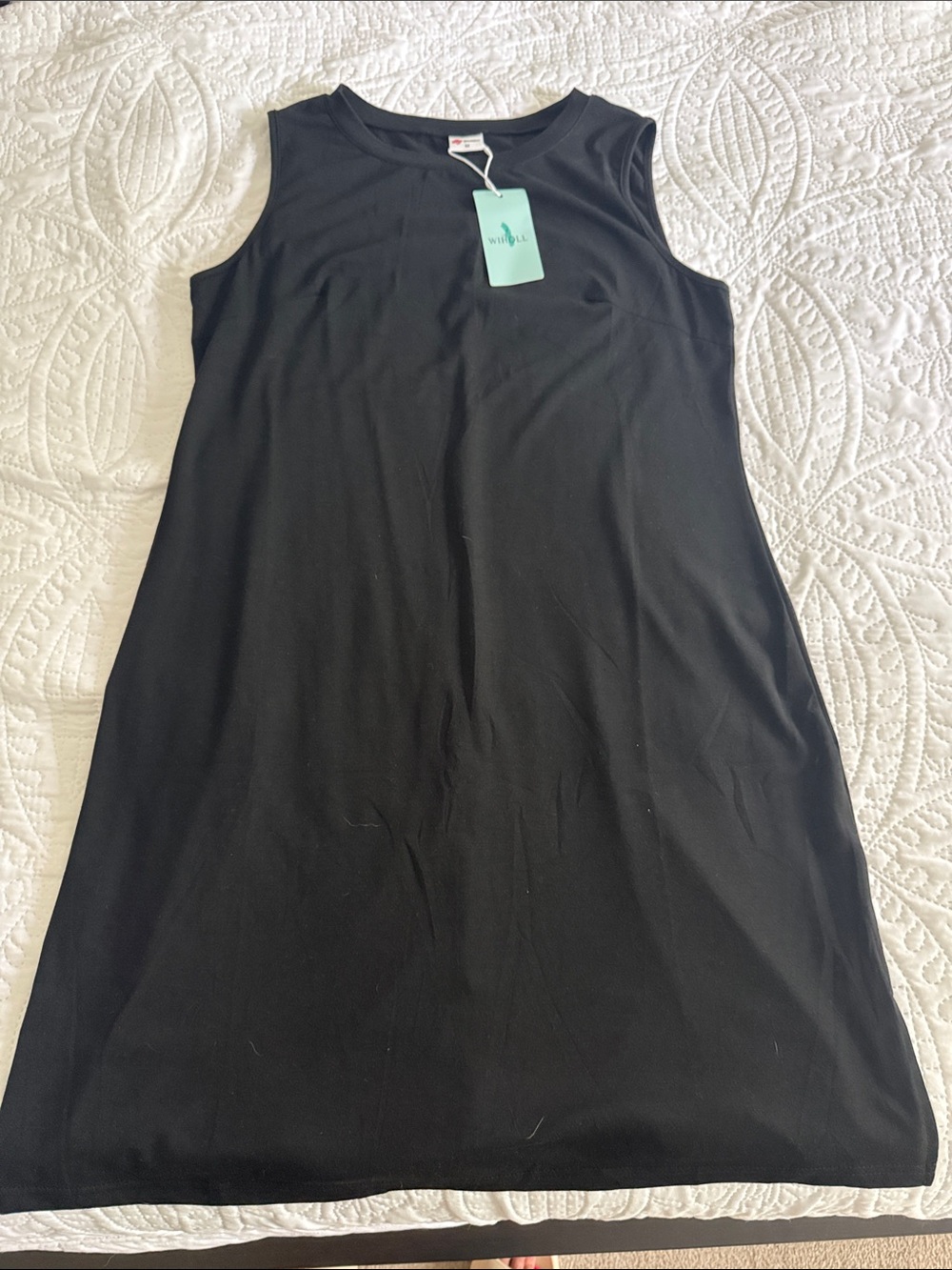 Women's Black Sleeveless T-shirt Dress